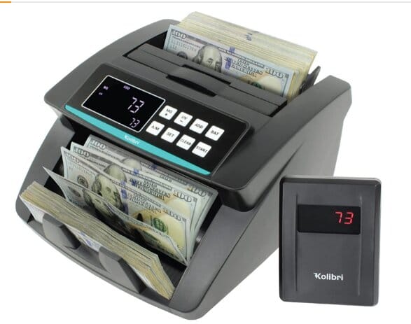 Kolibri Money Counter Machine with UVMGIRDBLHLFCHN Counterfeit Detection