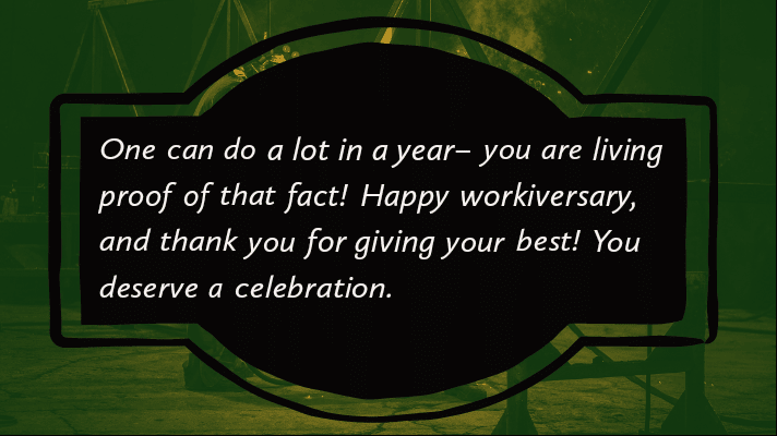 happy work anniversary messages for high achiever employees