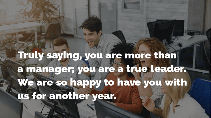 work anniversary wishes for incredible managers