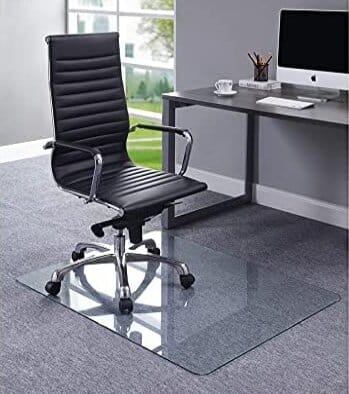 Premium Heavy Duty Tempered Glass Chair Mat with lifetime guarantee