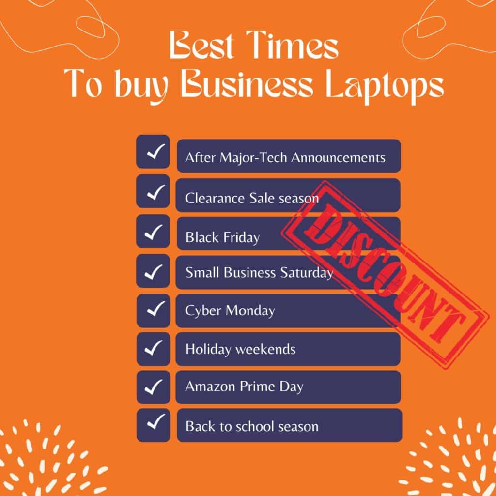 Best times to buy business laptops