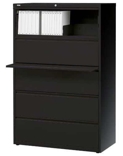 Lorell 60550 Lateral File,5-Drawer,42-Inch x18-58-Inch x67-58-Inch,Black
