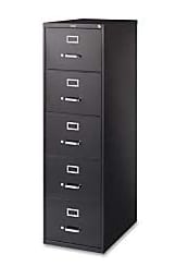 Lorell LLR48501 Commercial Grade Vertical File Cabinet, Black