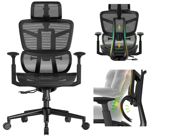SAMOFU Office Chairs - Ergonomic High Back Desk Chair with Backrest Lifting