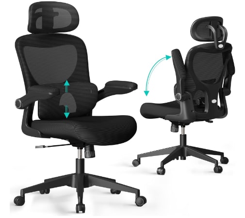 SUNNOW Mesh Office Chair, Ergonomic Desk Chair with Adjustable Lumbar Support